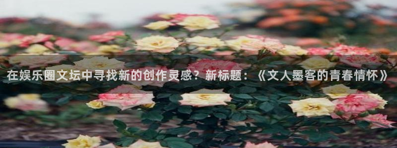 辉达娱乐加拿大：在娱乐圈文坛中寻找新的创作灵感？新标题：《文人墨客的青春情怀》